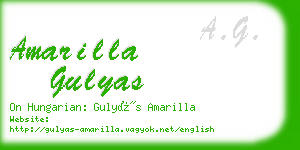 amarilla gulyas business card